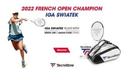 Tecnifibre Tempo 298 Tennis Racket Iga Swiatek [Frame Only] -Sports - ball games 2022 Banner Iga RolandGarros 1600x900 002