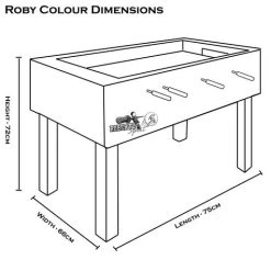 Roberto Roby Colour Table Football Table 5 Roberto Roby Colour Table Football Table -Sports - ball games 51001 Roby Colour Dimensions