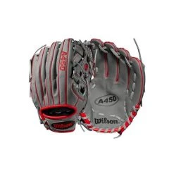 Wilson 2019 A450 11.5" Baseball Glove - Right Hand Throw -Sports - ball games 5e047ca91e9c4fcaffa84ba6ff387e28591bd41e WTA04RB19115 A450 115 Gray Double 2