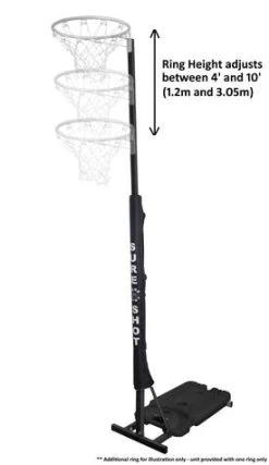 SURE SHOT 508 Easiplay Junior Netball Unit 9 SURE SHOT 508 Easiplay Junior Netball Unit -Sports - ball games 66508UK NP Easi Play Netball unit Height adjust