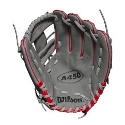 Wilson 2019 A450 11.5" Baseball Glove - Right Hand Throw -Sports - ball games 999acd38b5033b2828a59c9ebad46191d1225e38 WTA04RB19115 A450 115 Gray Palm