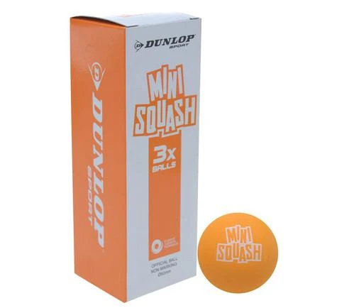 Dunlop Play Mini Squash Ball Orange (3 Ball Box) 3 Dunlop Play Mini Squash Ball Orange (3 Ball Box)