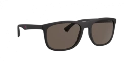 Emporio Armani 0EA4158 Matte Black Brown Recycled Sunglasses