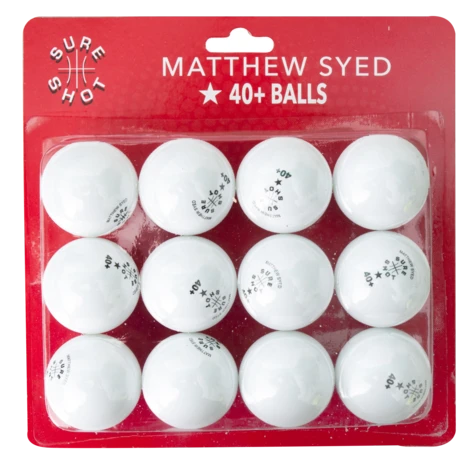 SURE SHOT Matthew Syed 12pk Table Tennis Balls 3 SURE SHOT Matthew Syed 12pk Table Tennis Balls