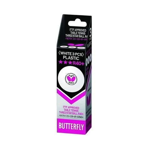 Butterfly R40+ 3* Table Tennis Ball - Box Of 3 4 Butterfly R40+ 3* Table Tennis Ball - Box Of 3 - Image 2
