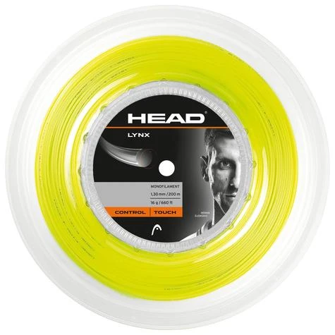 Head Lynx Tennis String 200M Reel - Yellow, 1.30MM 3 Head Lynx Tennis String 200M Reel - Yellow, 1.30MM