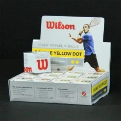 Wilson Staff Double Yellow Dot Squash Balls Per Doz