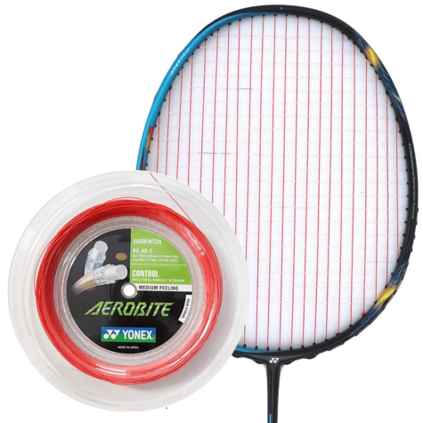 Yonex AeroBite HybridYonex Badminton Racket String (200m Reel) Red-White 4 Yonex AeroBite HybridYonex Badminton Racket String (200m Reel) Red-White - Image 2