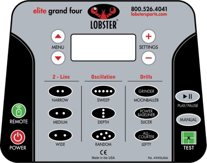 LOBSTER ELITE GRAND FOUR TENNIS BALL MACHINE 5 LOBSTER ELITE GRAND FOUR TENNIS BALL MACHINE - Image 3